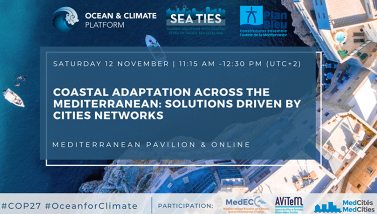Coastal adaptation across the Mediterranean: solutions driven by cities networks